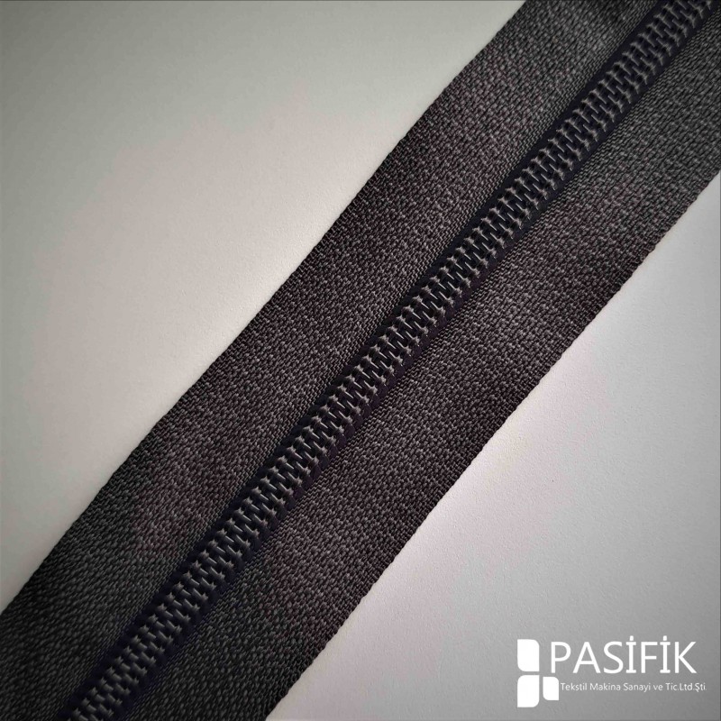 14 GRAM T/10 KOYU GRİ FERMUAR ŞERİT CCC301