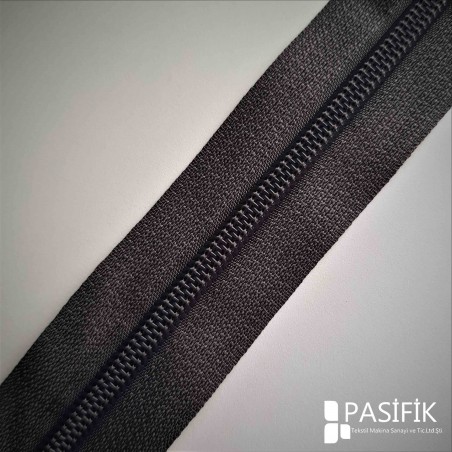14 GRAM T/10 KOYU GRİ FERMUAR ŞERİT CCC301